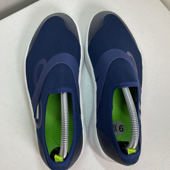 Oofos mens size 9.5 shoes OOmg Low Navy Blue Mesh Slip On Recovery 6152022-11 - Picture 7 of 9